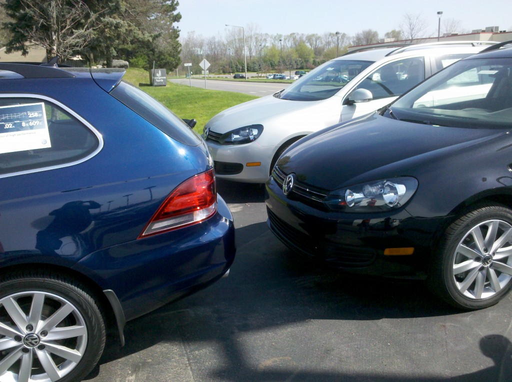 The day we purchased the VW we decided between black and blue.